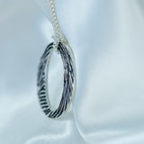 "Tender Touch" Fingerprint Necklace - Eternity on Fine Silver Link