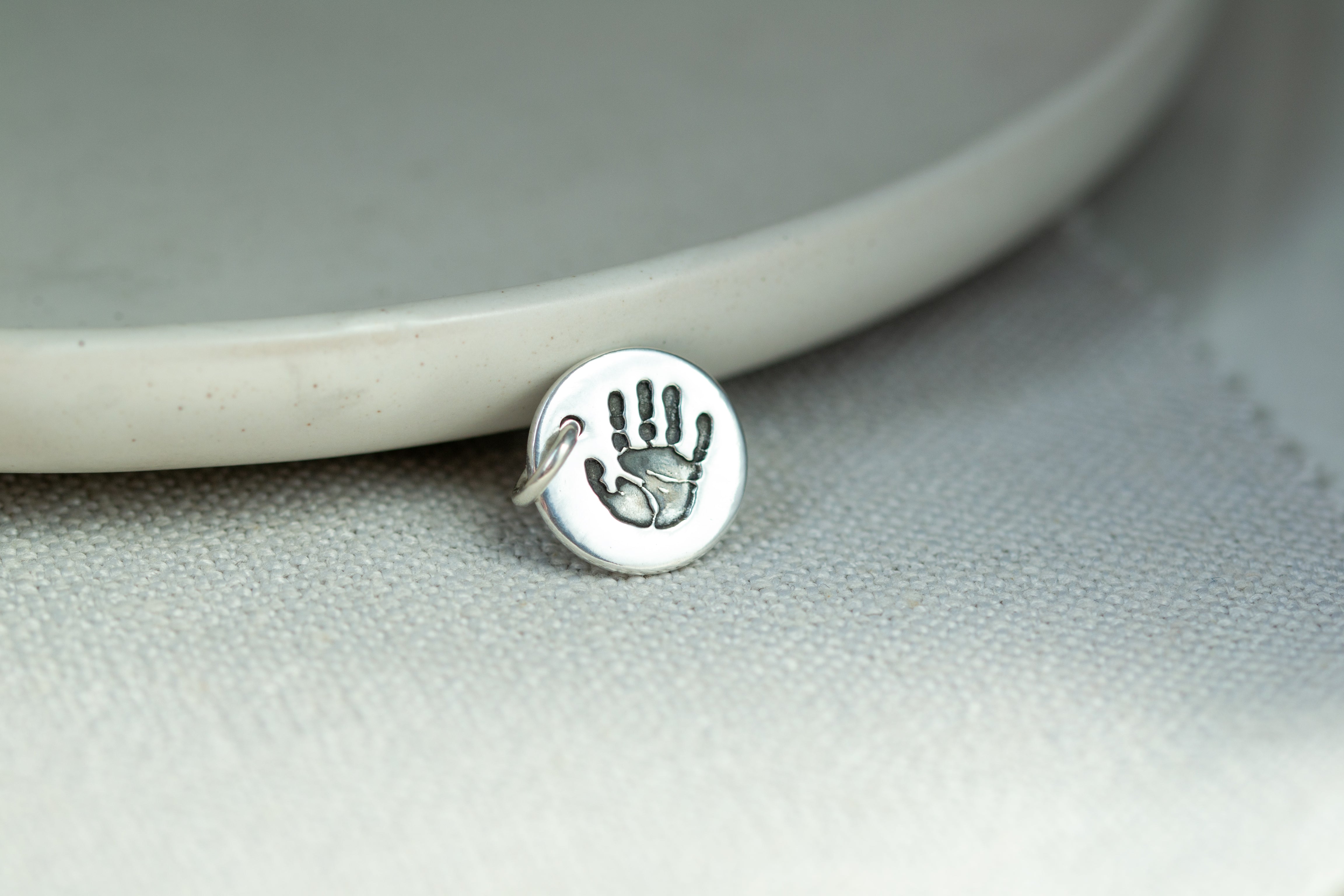 Hand Print. Pin Hand or Footprint Charm – Smallprint